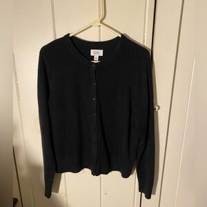 Croft and Barrow classic black button down sweater.